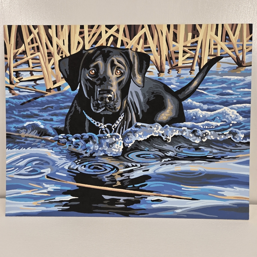 Cold Water‎ Warm Heart Paint By Number Finished Acrylic Painting VTG Lab 14x11